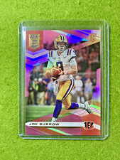 Joe Burrow PINK PRIZM ROOKIE CARD 2020 Donruss JOE BURROW Elite RC  BENGALS  LSU