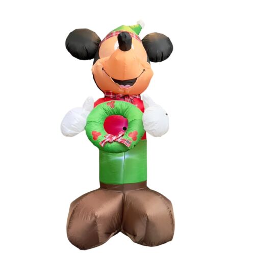 Luces inflables de Navidad 6’ Mickey Mouse Disney/Gemmy Felices Fiestas - Imagen 4 de 12