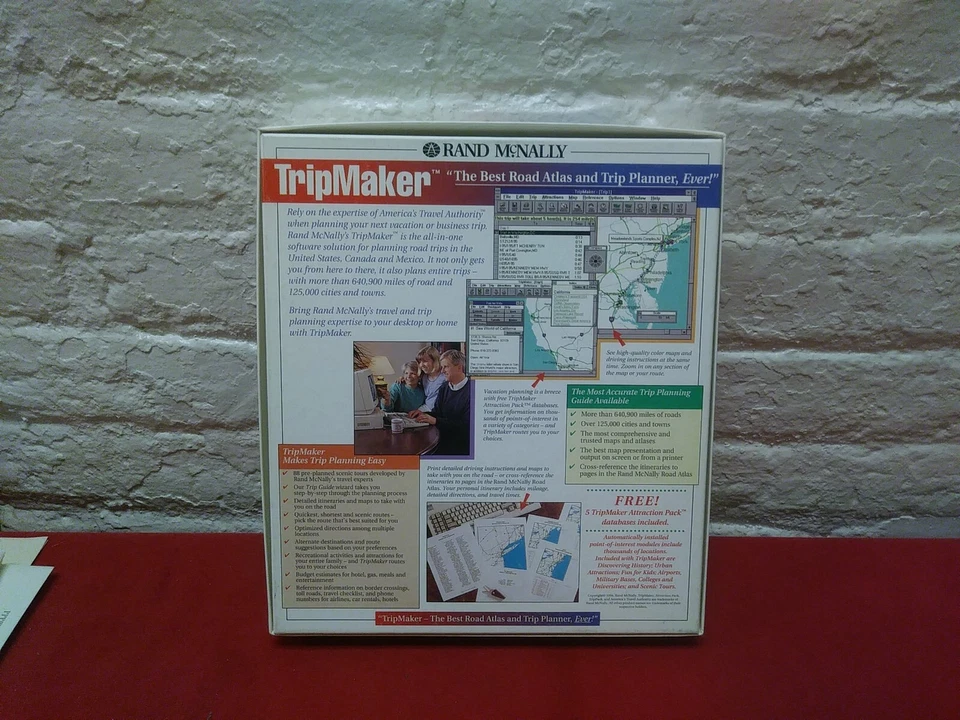 VINTAGE RAND MCNALLY TRIPMAKER 1996 EDITION For Windows Complete - Image 3 of 4