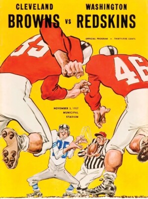1957 Cleveland Browns Vs Redskins Nfl Game Program 8x10 PHOTO PRINT | eBay