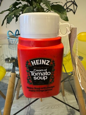 Vintage HEINZ Roughneck - Thermoskanne selten Sammlerstück Heinz Tomatensuppe
