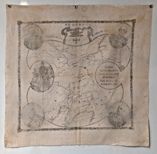 Russian Maps Scarf - in memory of the Russo-Japanese war -19th century original