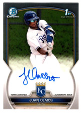 Juan Olmos 2023 Bowman Chrome 1st Year Prospect Autograph Auto Royals