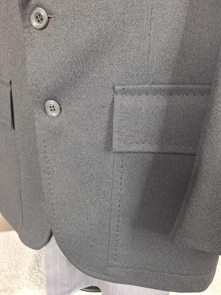 Винтажный Kingsridge куртка Blazer мужской 36с серый половина подкладки 1970-х - Изображение 3 из 4