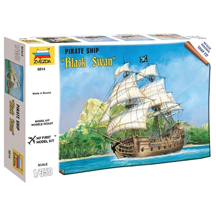 Zvezda #6514 1/350 Pirate Ship Black swan