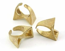 Adjustable Ring Raw brass 17mm 6.5US inner size - Adjustable  OZ3598