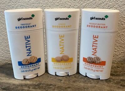 3x Native Girl Scouts Deodorant No Aluminum and Parabens