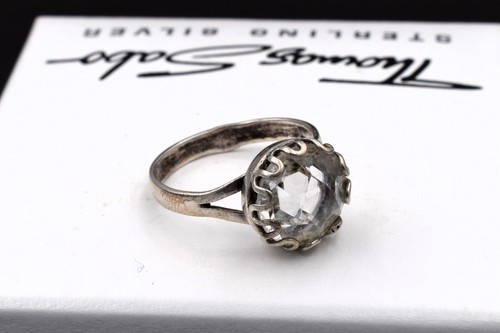 Collectible jewelry ! Antique Ukraine russian stone Rock Crystal Silver 875 ring - Picture 2 of 17
