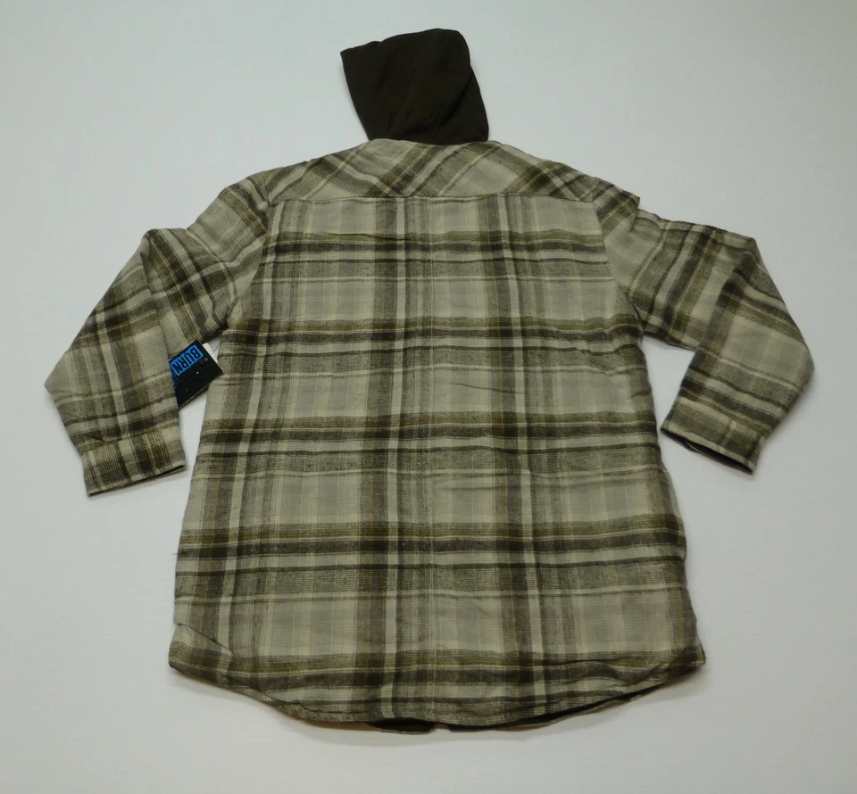 Chaqueta Burnside Niños Talla Grande 14/16 Marrón Chaqueta a Cuadros Nueva Foto 2 de 3