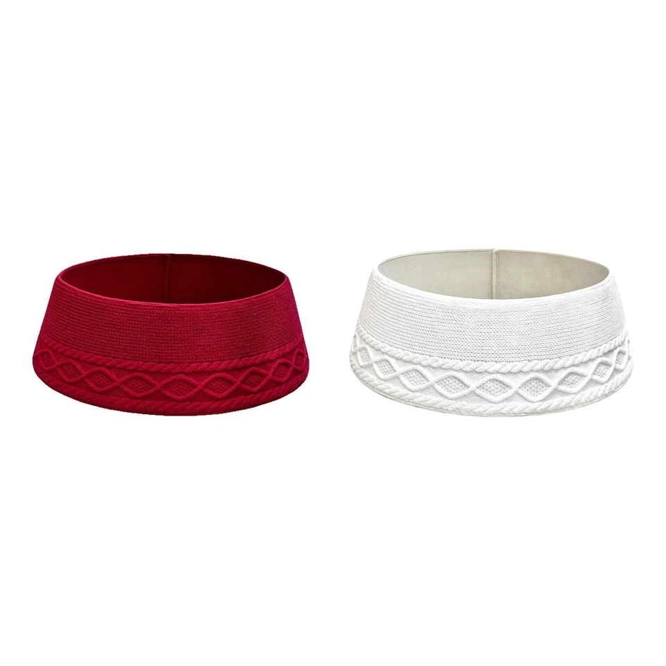 Anneau de Sapin de Noël Tricot Polyester Jupe Sapin Extensible Anneau Réglable - Photo 1/1