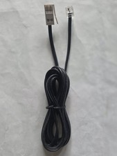 UK Landline Telephone Socket Lead To RJ11 3 Meters Black Fax Router Modem Cable