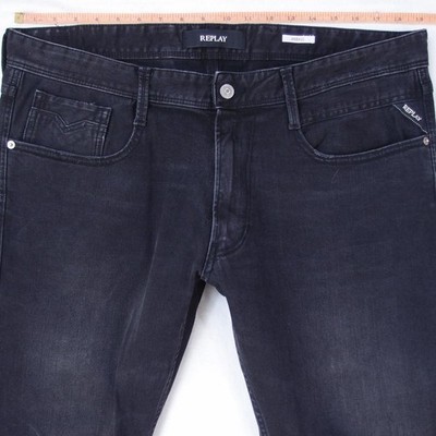 Mens Replay M914 ANBASS Stretch Slim Tapered Grey Jeans W38 W36 L32