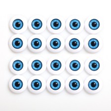 Realistic Acrylic Eyes Half Round Blue Eyeballs for Reborn Baby Dolls DIY Repair