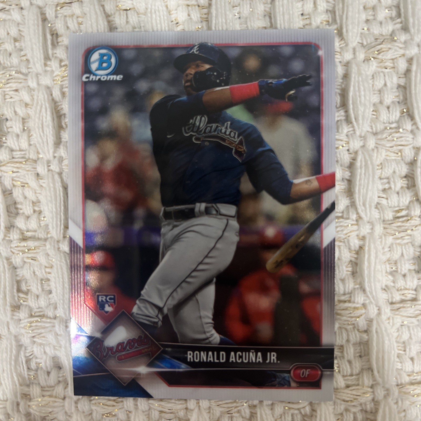 Ronald Acuna Jr 2018 Bowman Chrome Rookie Card #40 Atlanta Braves RC