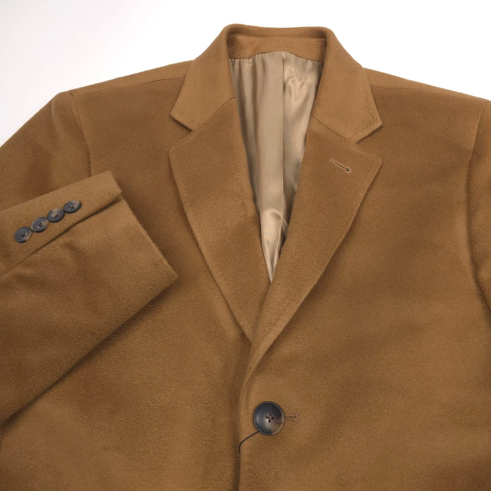 Top coat masculino Bloomingdales Darrien Vicuna marrom MTR cashmere tamanho EUA 42R US$ 11198 - Imagem 2 de 4