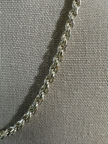 925, Sterling Silber 18" ~ 3,5 mm dickes Seil Kette ~ 22,22 Gramm - Bild 2 von 5