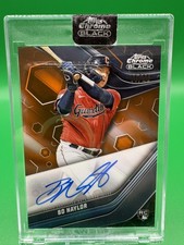 2023 Topps Chrome Black #CBA-BN Bo Naylor Autographs Orange Refractor #/25