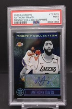 Anthony Davis 2020 Illusions Trophy Collection Signature AUTO /15 Sapphire PSA 9