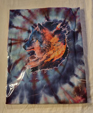 Gildan Ice-Dye Wolf Graphic Crew Neck Short S...