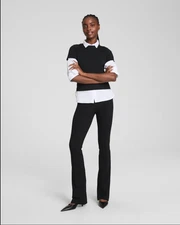 SPANXsupersmooth™ PerfectFit Ponte Micro Flare Pant, Classic Black.