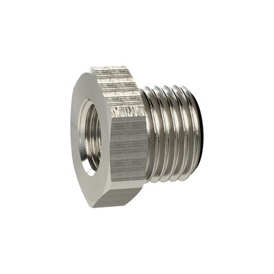 Riegler Reduziernippel kurz G 1/4 a. G 1/8 i. SW 17 Messing vern.