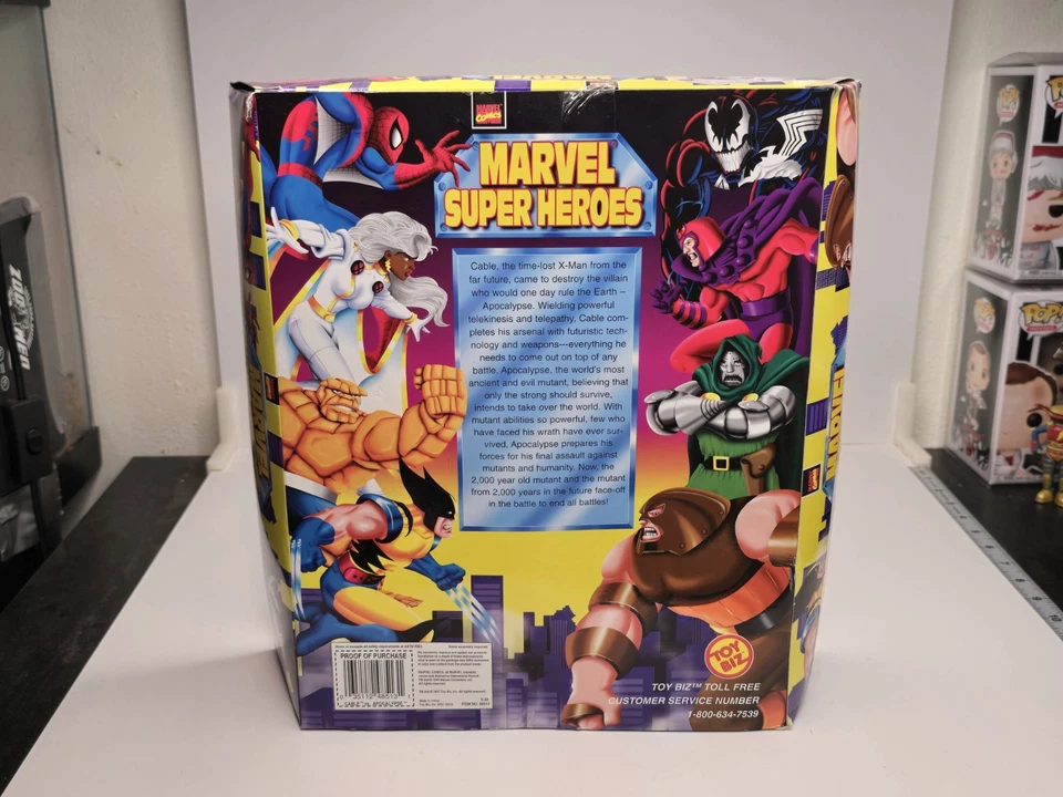 "Paquete de 2 figuras de acción de lujo de 10"" Marvel Super Heroes Cable vs Apocalypse" Foto 3 de 4