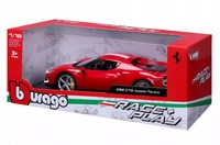 Ferrari 296 GTB Assetto Fiorano 1:18 Bburago 18-16017 Czerwony SamochÓD Bburago