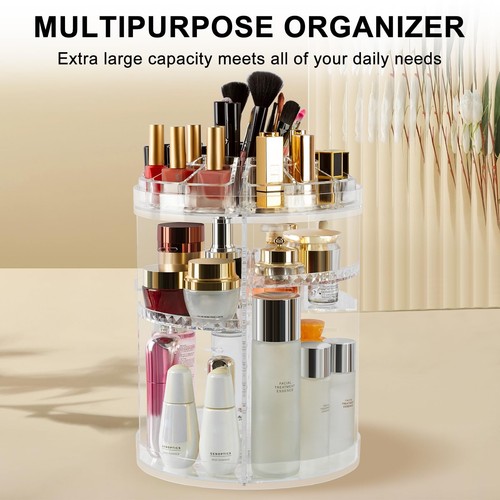 AMEITECH Makeup Organizer, 360 Degree Rotating Adjustable Cosmetic Storage Di... - Picture 5 of 6