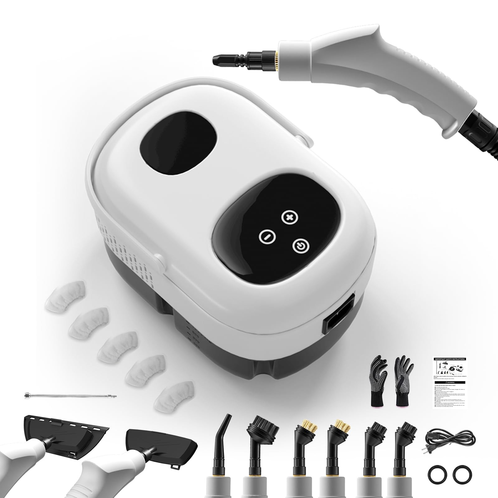 Upgraded 2500W Handheld Steam Cleaner with High Pressure for Deep Cleaning-image