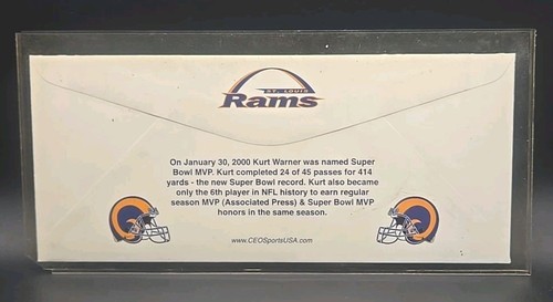 Kurt Warner MVP Gedenkumschlag NEU datiert 30. Januar 2000 Super Bowl - Bild 2 von 2