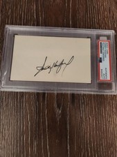 sandy koufax index card auto psa