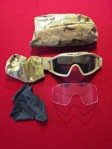 Revision Desert Locust Coyote hellbraune Militärbrille System rauchfarbene & klare Gläser