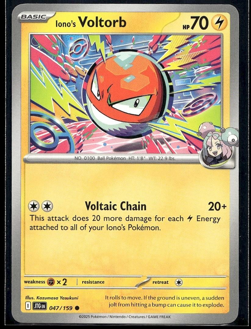 Iono's Voltorb 047/159 Common Journey Together Pokemon Lightly Played