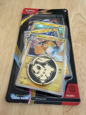 Pokémon TCG Mega Evolution Chikorita Promo Coin + 3 Promo Karten + Booster Pack