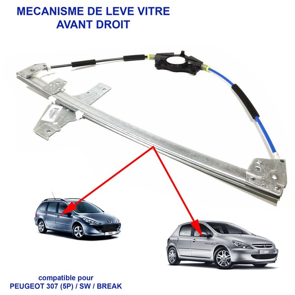 Elektrischer Fensterheber Vorne Rechts FüR Peugeot 307 5P 9222J9 1629055580-image