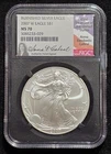 2007-W NGC MS70 Signed Anna E Cabral Burnished Silver American Eagle