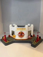 DANBURY MINT SHELL SERVICE GAS STATION CLOCK DIORAMA HIGHLY DETAILED - VINTAGE