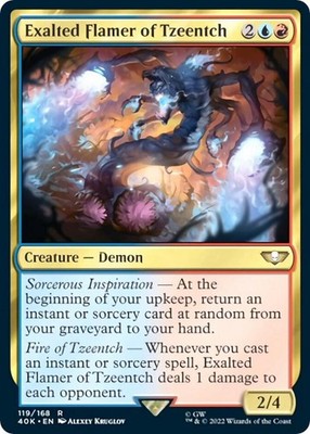 1x Exalted Flamer of Tzeentch - Universes Beyond: Warhammer 40,000 NM - MTG