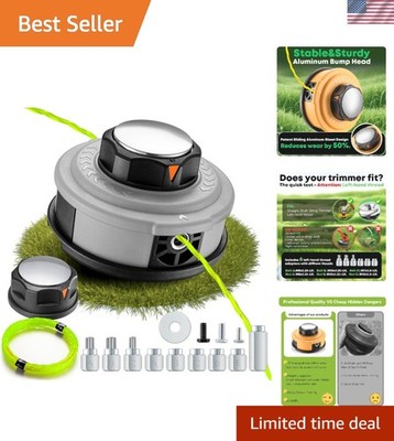 Upgraded Steel Knob Weed Eater Head - Easy Feed Trimmer for Echo & Stihl