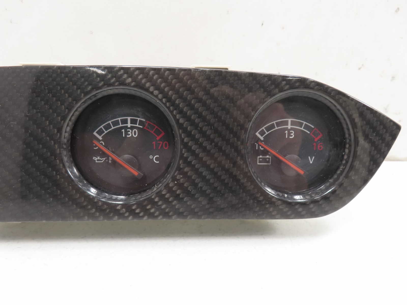 06 Lamborghini Gallardo #1310 Cluster Gauge Oil Battery Temp Carbon Fiber Trim 4