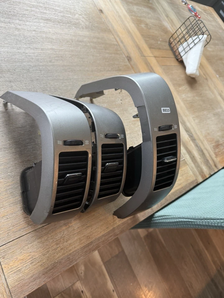 Toyota Prius 2004-2009 tablero plateado aire acondicionado calefacción ventilación bisel juego de 3 Foto 2 de 4