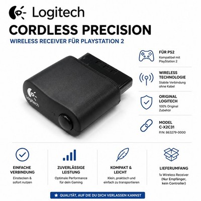 Logitech Cordless Precision Wireless Receiver C-X2C31 für PS2