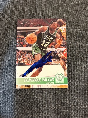 Signed 1994 NBA Hoops Dominique Wilkins Celtics #309 Atlanta Hawks Hall Of Fame