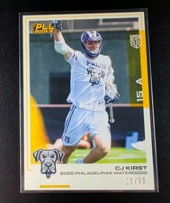 CJ Kirst 2025 Premier Lacrosse League Flagship PLL Yellow Parallel #12 /50 RC
