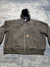 J06TMB Carhartt Men's Active Hooded Jacket Nylon Quilted 3XL Regular Vintage