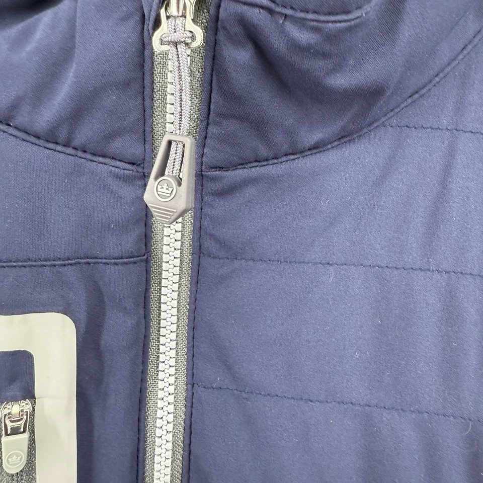 Pullover Peter Millar XXL Weld Elite híbrido cuarto cremallera azul rendimiento para hombre Foto 4 de 4