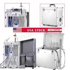 Portable Mobile Dental Delivery Unit System Cart Treatment Compressor 4-Hole CE