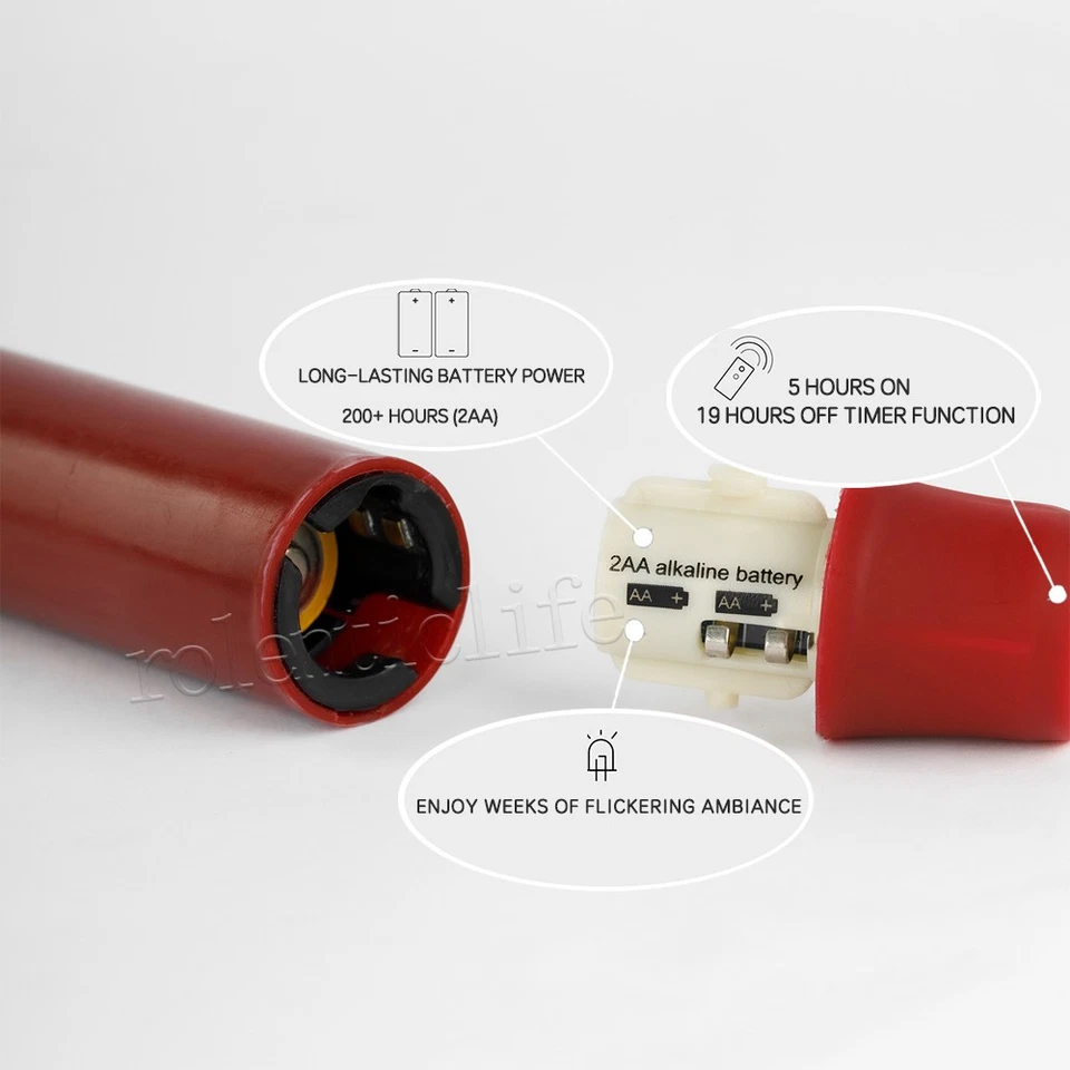 Luminara LED Flameless Wax Taper Candles with Realistic Dancing Flame - Image 4 of 4