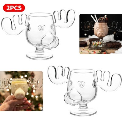 2x National Lampoon's Christmas Vacation Glas-Elchbecher Griswold Elchbecher