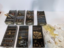 Lot of 35+ pounds of assorted brass fittings as shown, no bins included